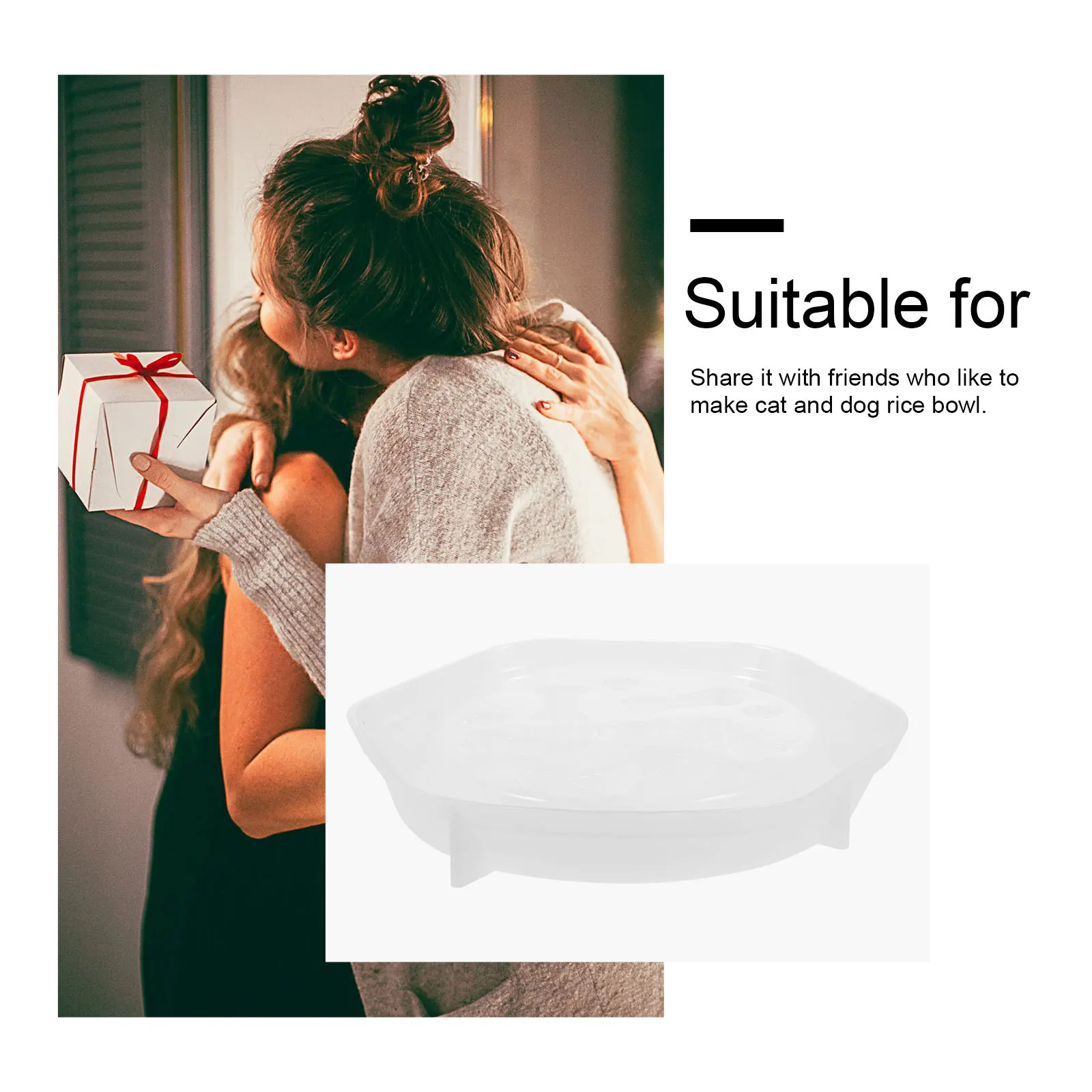 

Многоразовая силиконовая форма для миски для животных, 1 шт., для самостоятельного изготовления кормушек, высокопрозрачный гибкий материал с рельефным узором, миска для домашних животных