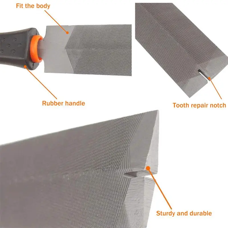 1/2/3 Buah Alat File Logam Datar 6 Inci, File Segitiga, File Gergaji Tangan Untuk Logam, Kayu, Plastik, Alat Penggiling