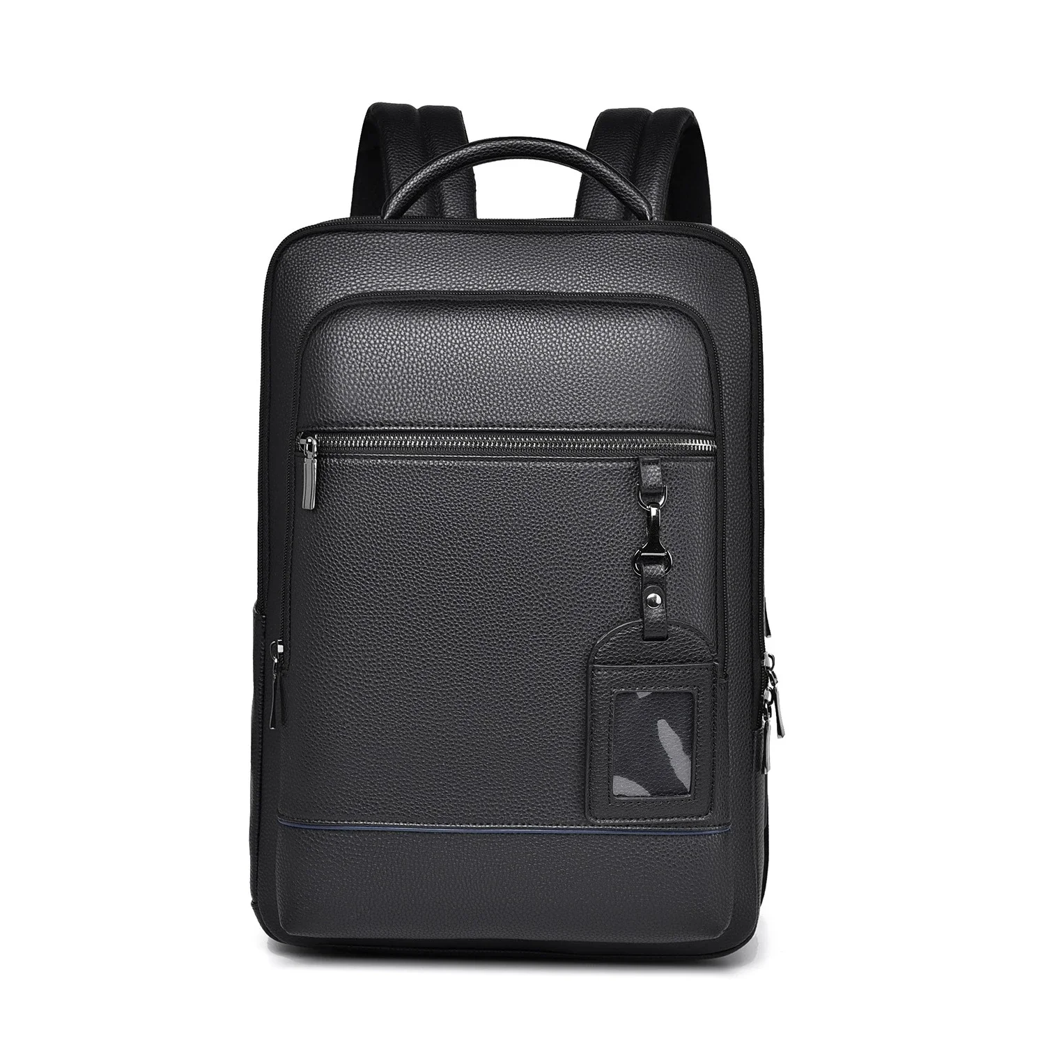 

Fashion Three-dimensional Backpack Men's Large Capacity Pu Backpack Simple Commuter 15.6Inch Computer Bag Business Travel Bag