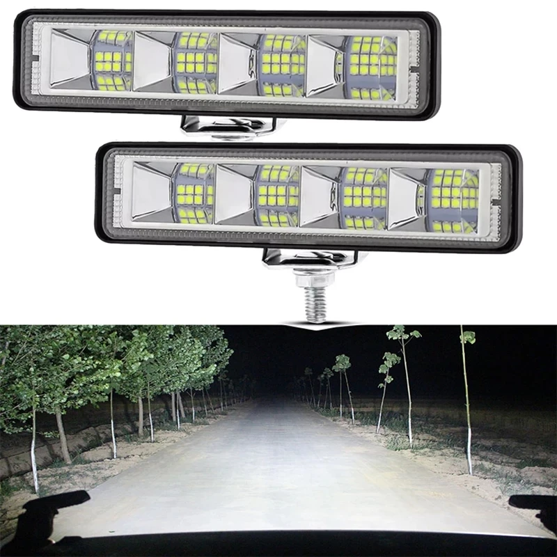 Listwa LED światło halogenowe 18W samochodowe światło robocze listwa LED 4x4 24 Led Bar roboczy Offroad SUV ATV ciągniki siodłowe koparka Led Combo