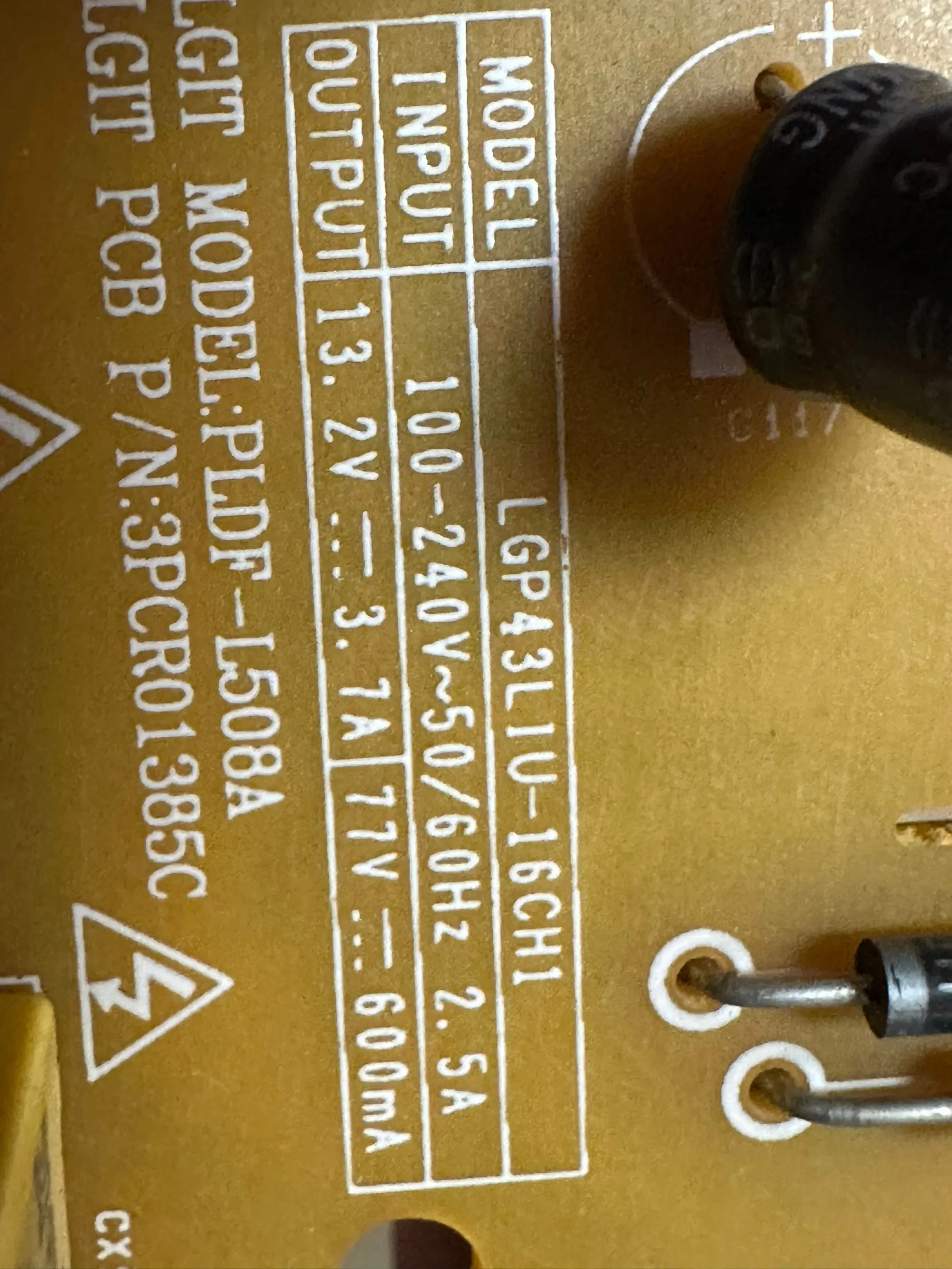 

Оригинальная плата питания ЖК-телевизора 43UH6100-CB EAX66883501 LGP43LIU-16CH1