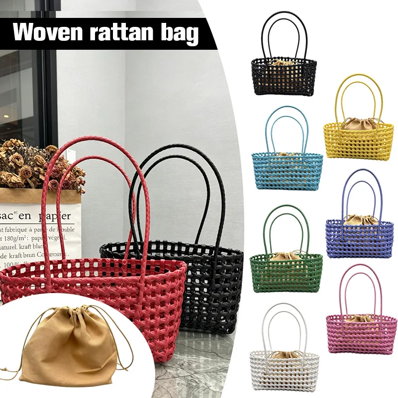 

Woven Rattan Straw Bag Women Summer Beach Bag Boho Shoulder Handbag Lady Travel Tote Casual Designer Crossbody