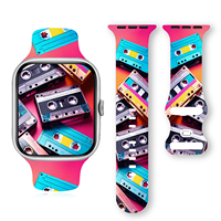 Playful Macaroon Soft Silicone Band for Apple Watch 9 8 7 6 5 Ultra SE Size 38 40 41 42 44 45 49mm Strap Suitable for All iWatch