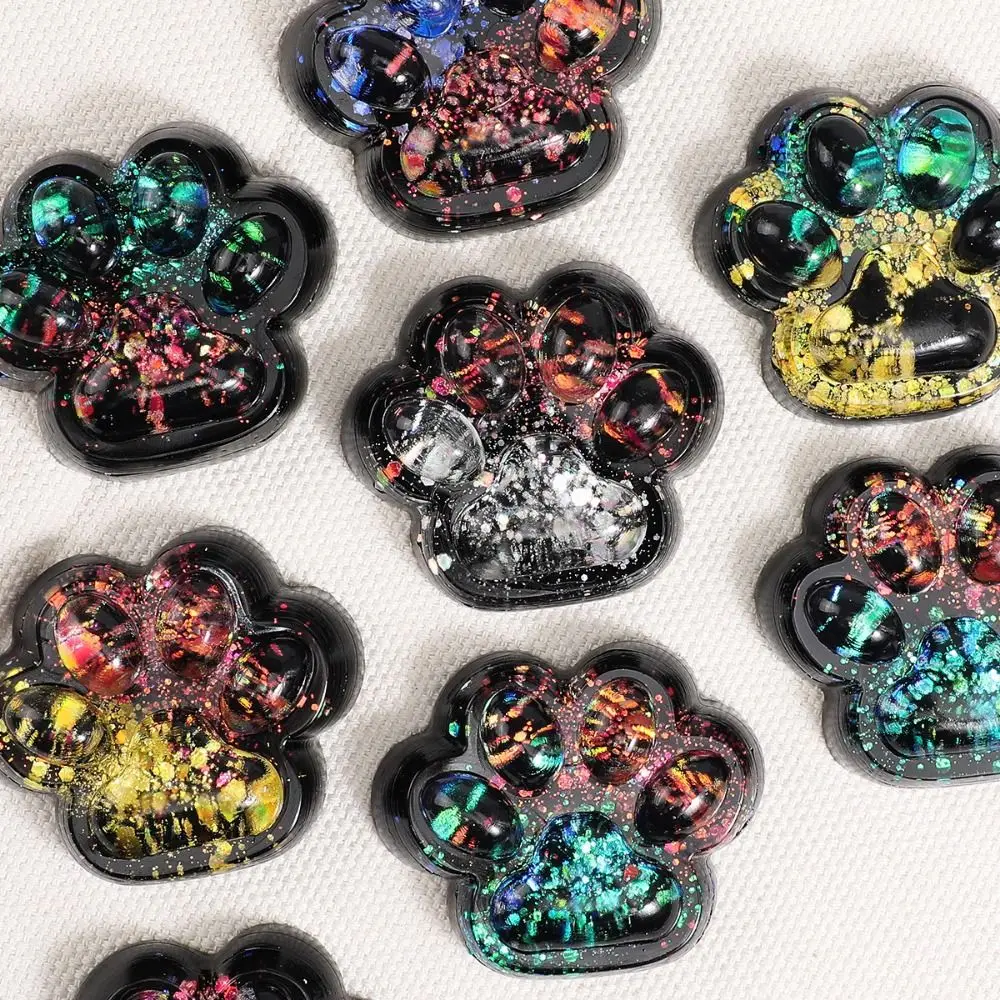 Blingbling lento rebote gato pata squeeze brinquedo brilhante cubo transparente gato pata brinquedo fidget colorido amassar gato pata pitada brinquedo
