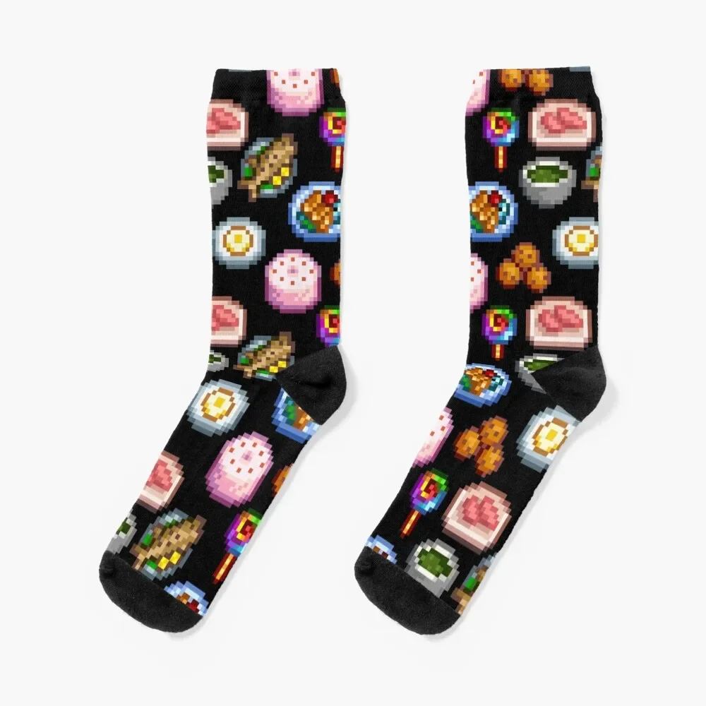 

stardew valley food Socks hockey christmas stocking short Socks Female Men's