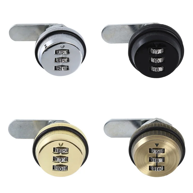 Alloy for Furniture for Cabinet Door 3 Digit Combination Password Code Drawer Lock Box Lock 20mm Smart Cam Code Lock