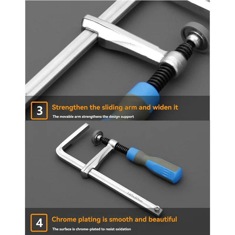 ABRB-160X60mm Lavorazione del legno Manico in plastica Morsetto a coda di rondine Adatto per la lavorazione del legno su rotaia Fissaggio scanalatura desktop fai da te