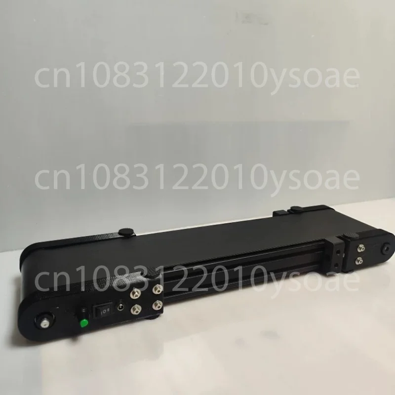 Adjustable Speed Mini Desktop Conveyor Belt 30CM Length 10CM Width DC 12V For Educational And DIY Projects