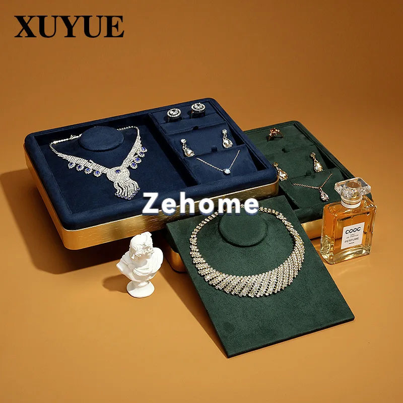 Display stand Metal necklace set Tray display Jewelry props storage Jewelry display stand in stock