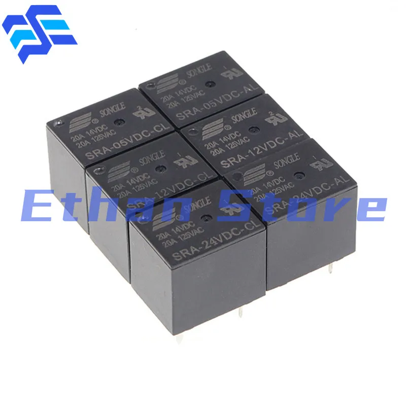 10PCS Power Relay SRA-5VDC 12VDC 24VDC-AL 4Pin SRA-5VDC 06VDC 12VDC 24VDC-CL 5Pin T74 20A 14VDC SRA 05V 06A 12V 24V CL AL