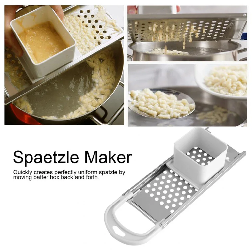 Spaetzle Maker Nokedli Szaggato Hungarian Dumplings Galuska Potato Slicer with Comfort Grip Handle Cooking Kitchen Accessories