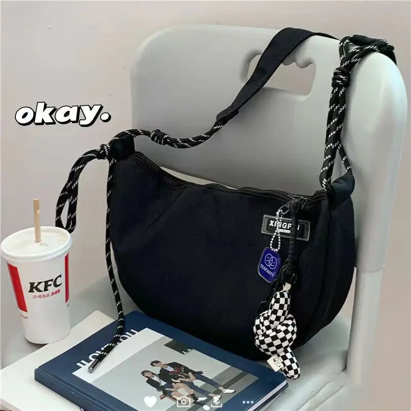 Women Bag Nylon Hobos Casual Soft Zipper Solid Shoulder Bag Handbag Pures And Bags Crossbody Girls Bag