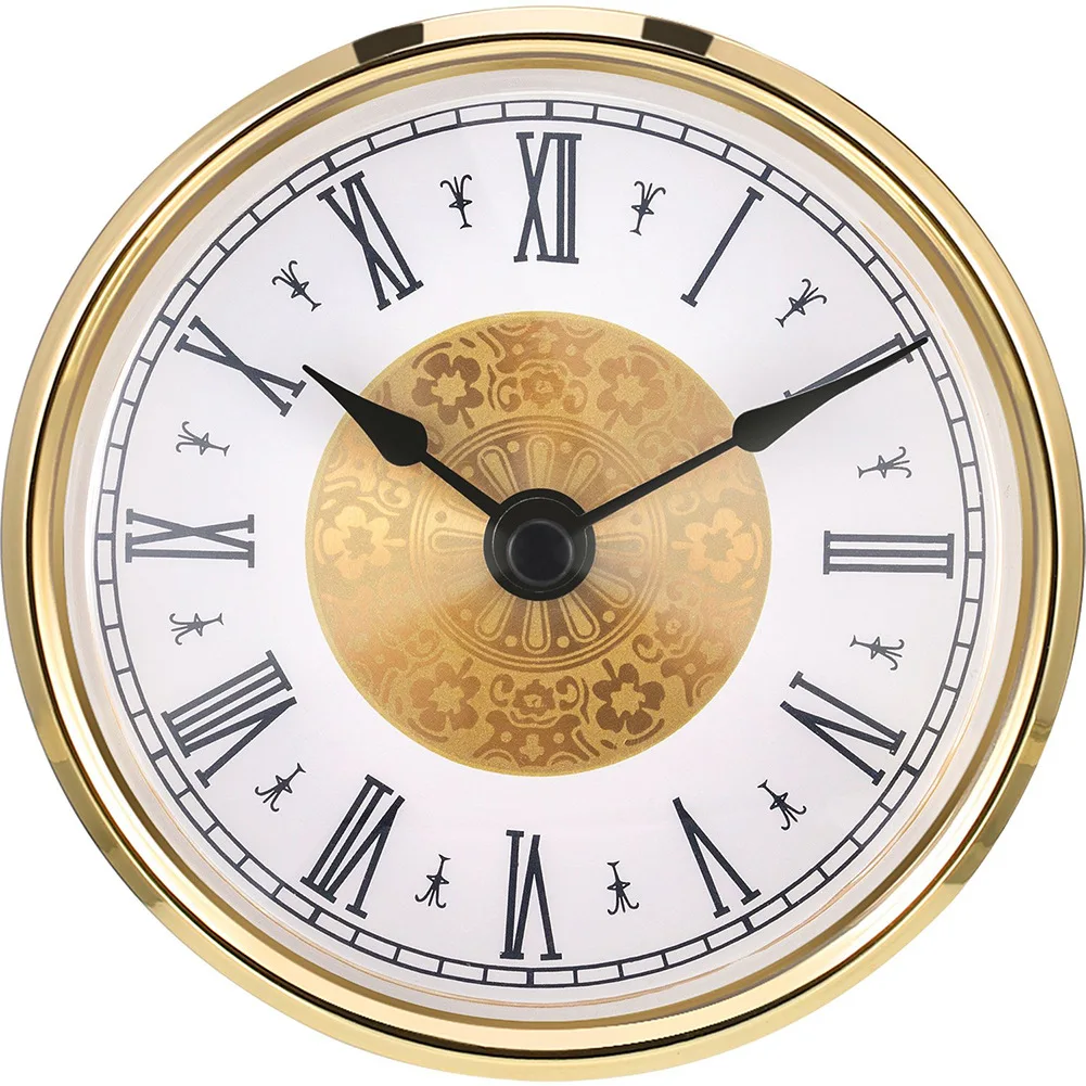 80mm inserted crystal hour clock with quartz core embedded in the handicraft