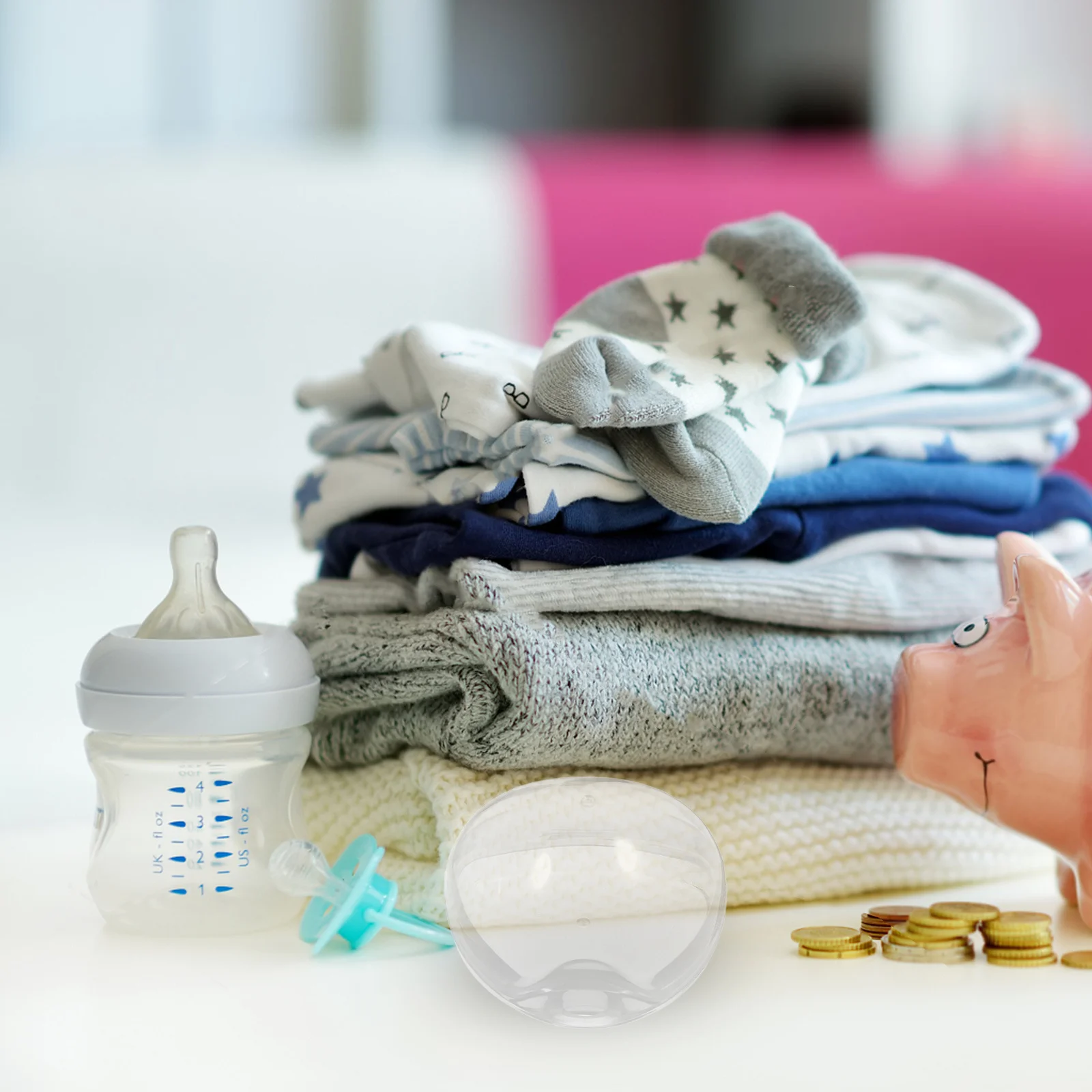 4 قطع من حاوية اللهاية، حامل لهاية الطفل، صندوق تخزين السفر المدمج المحمول، منظم نظيف للركض #1