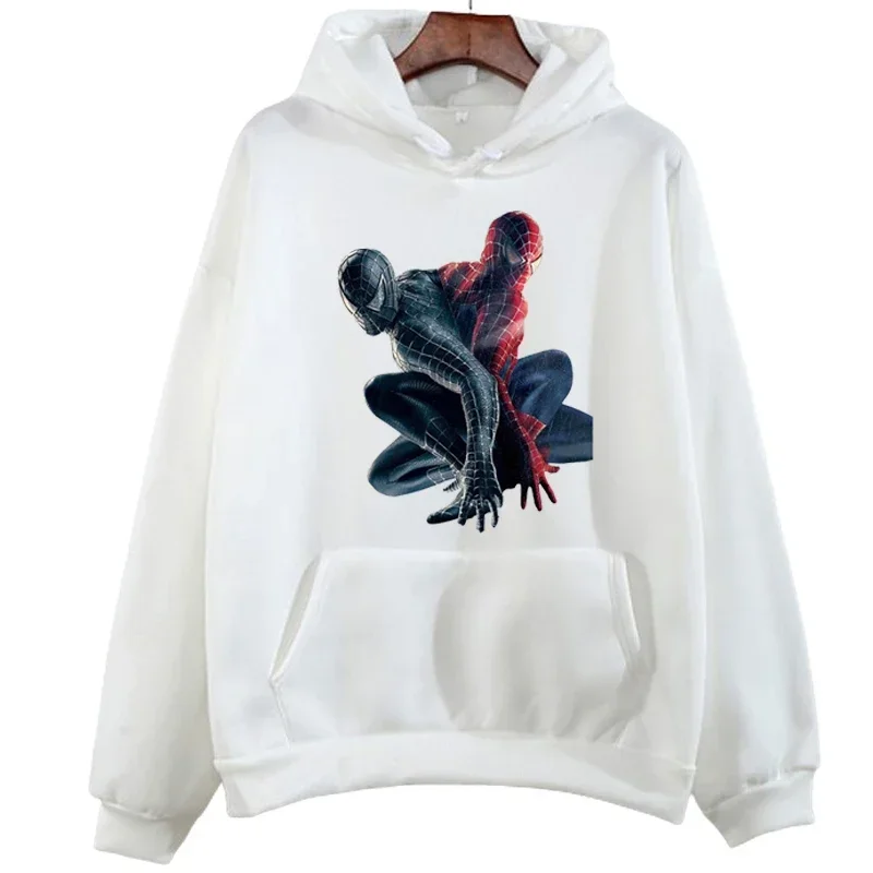 Sudaderas con dibujos de Disney para hombre, ropa con estampado de Anime de Marvel Spiderman de bolsillo, sudaderas con capucha para hombre, Jersey Popular holgado de otoño e invierno