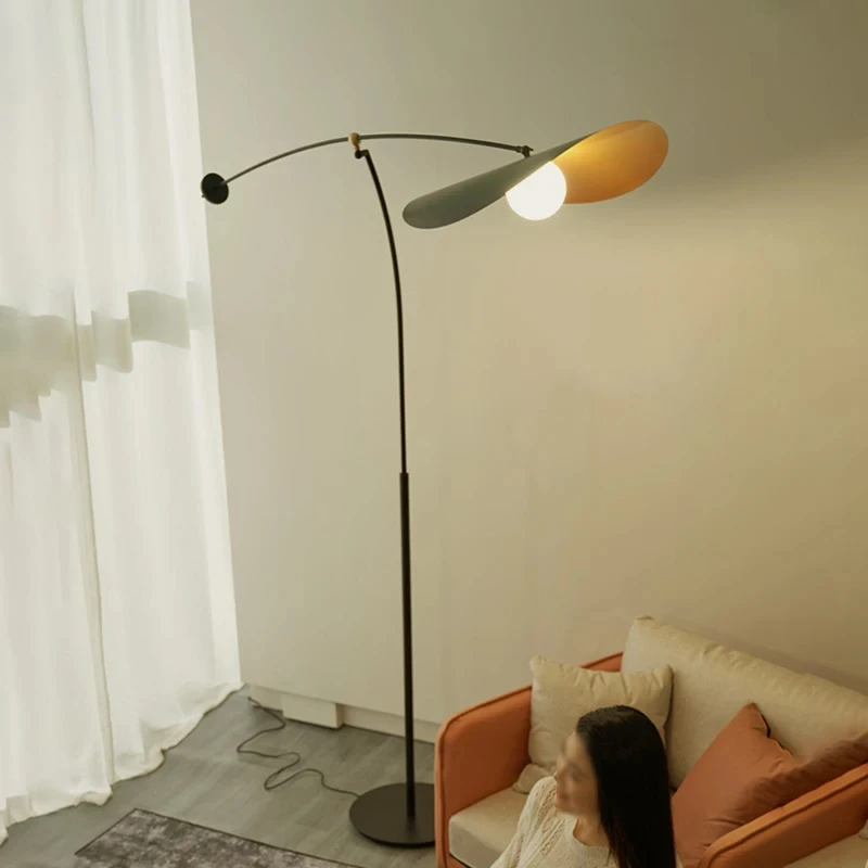 Nordic Minimalist Floor Lamps Creative Adjustable Led Hat Living Room Home Decor Standing Bedroom Sofa Corner Reading Lighting