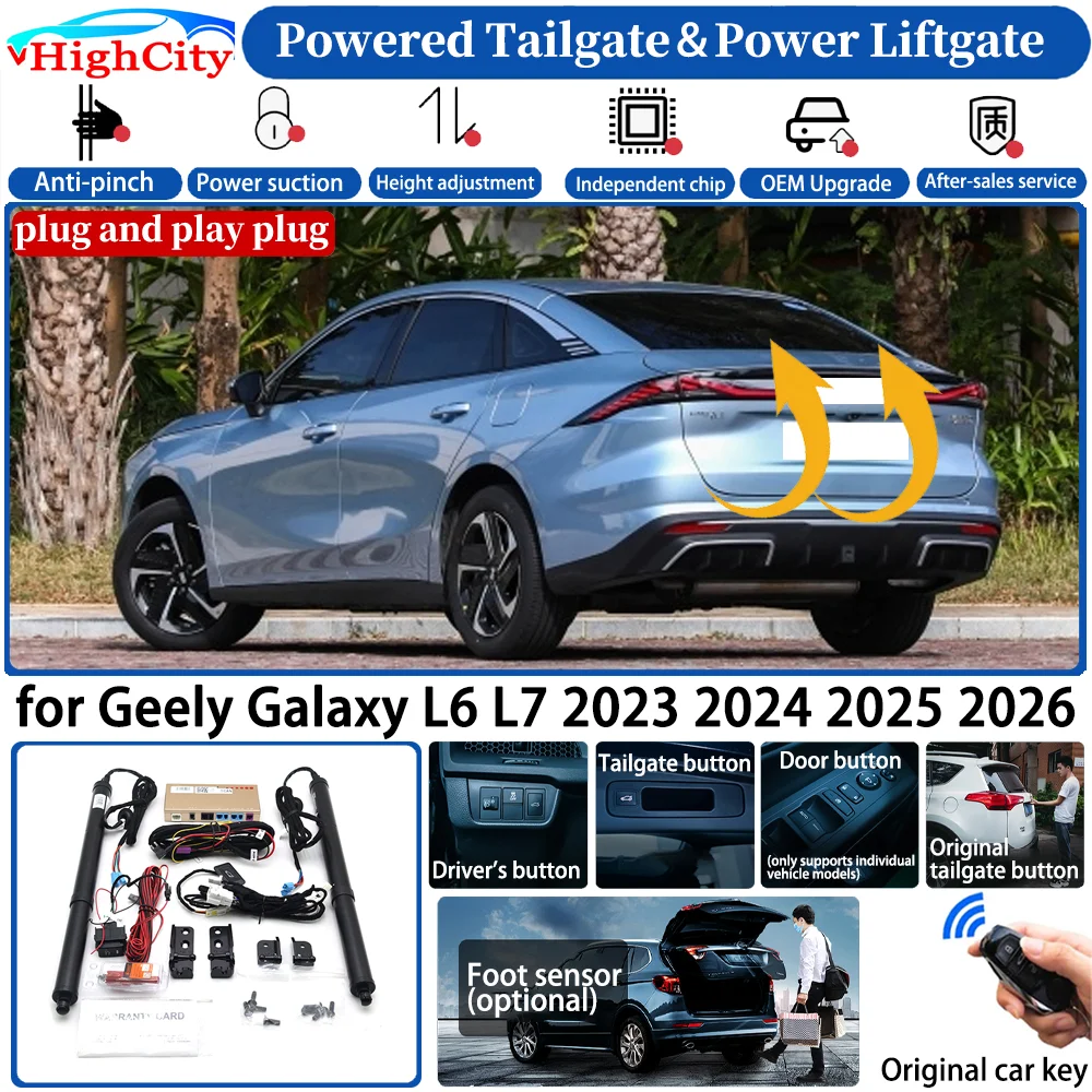 for Geely Galaxy L6 L7 2023 2024 2025 2026 Automatic Smart Powered Tailgate Power Liftgate System Intelligent Trunk Lift Kit