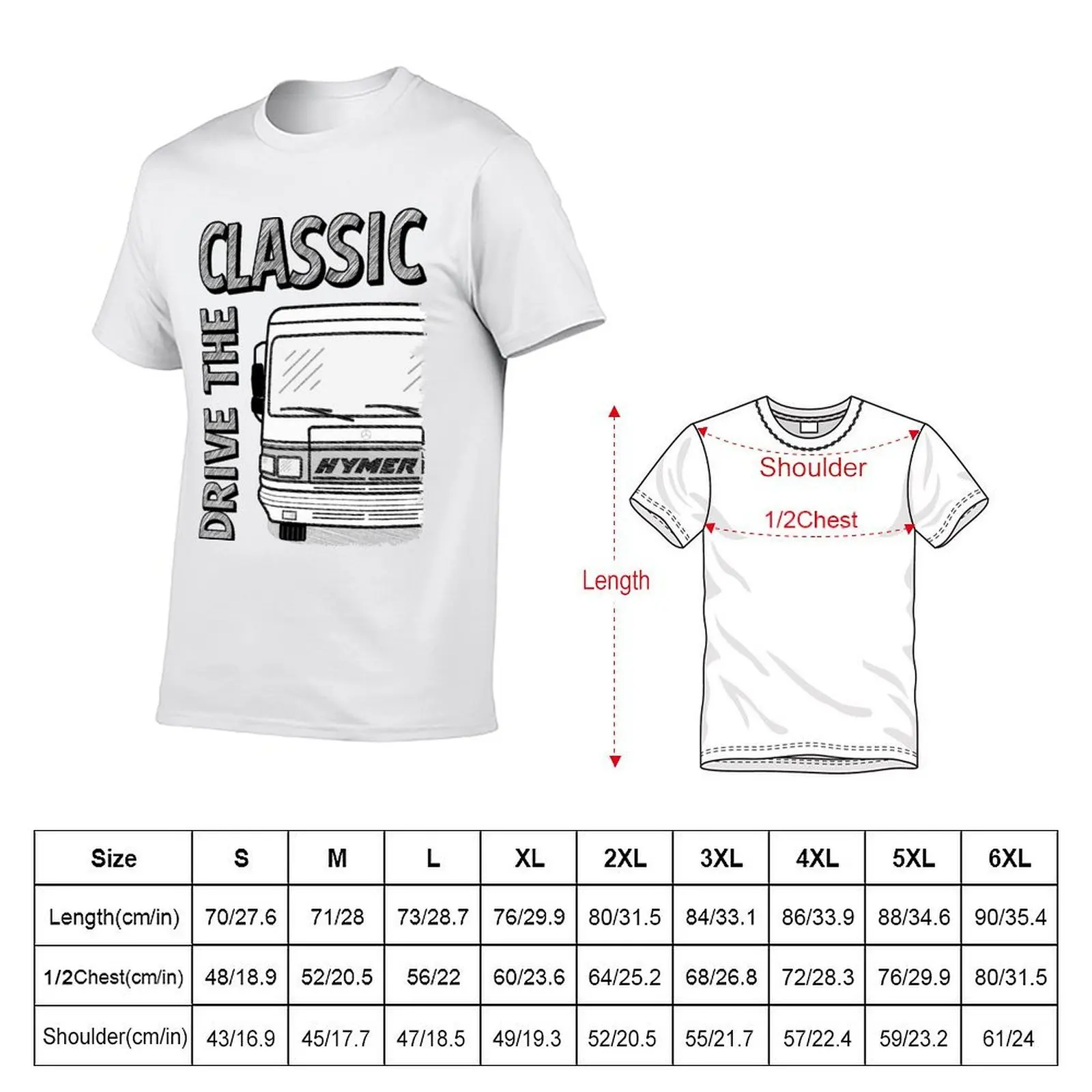 HYMER DRIVE THE CLASSIC T-Shirt mens graphic t shirts cotton t shirts high quality man t shirt heavy cotton T-shirt