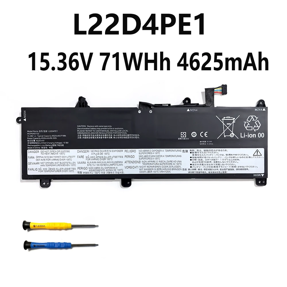 

L22D4PE1 15,36 В 71 Втч 4625 мАч Аккумулятор для ноутбука Lenovo ThinkBook 16 G6 IRL 21KH ABP 21KK G7 IML 21MS G8 IRL 21SH бесплатные инструменты