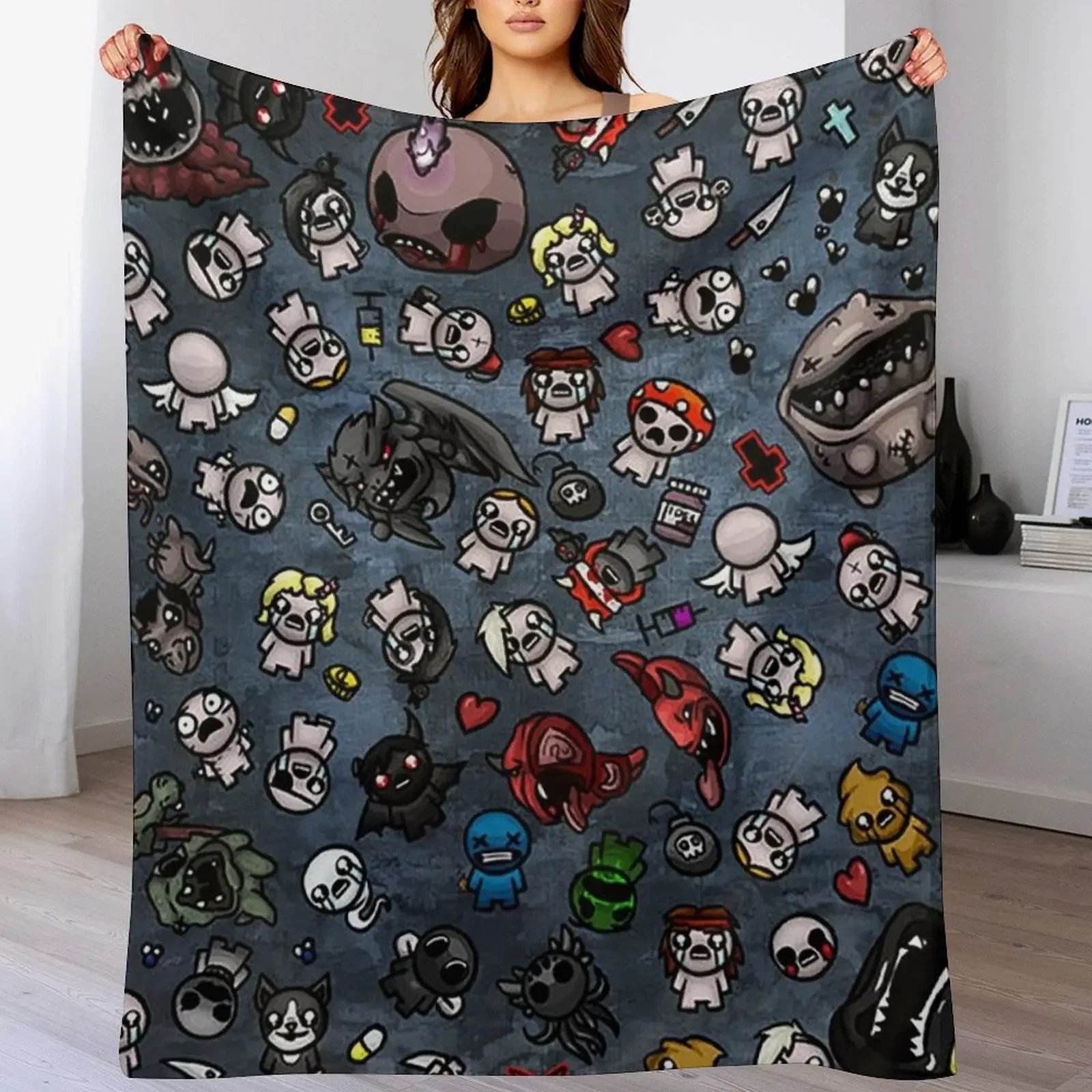 

Binding of Isaac Throw Blanket Flannels Thin Plush For Decorative Sofa Blankets