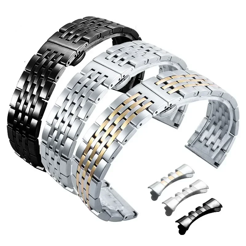 Edelstahl armband für Samsung Galaxy Huawei Smartwatches 14/16//22mm solide Schmetterlings schnalle Uhr mit Uhren armband
