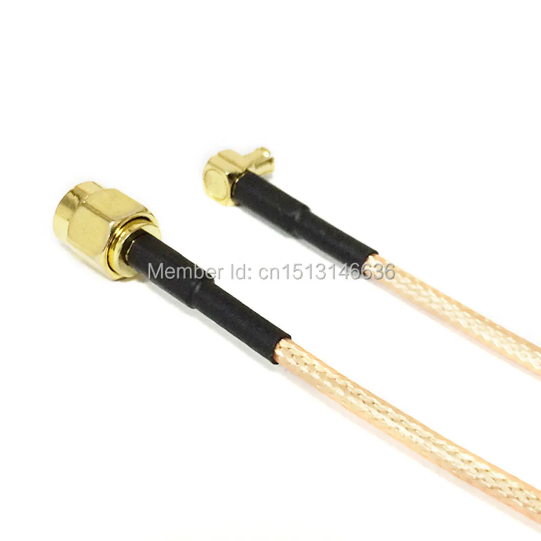 New Wireless Modem Cable RP SMA Male Plug to MCX Male Plug Right Angle RG316 Wholesale Fast Ship 15cm 6inch