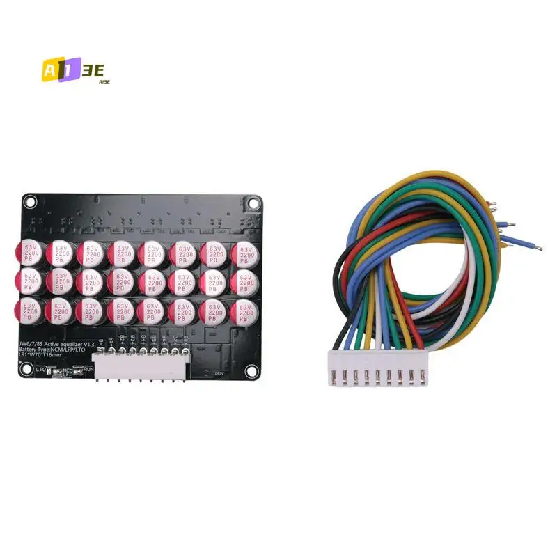A13E-Whole Group Balancer 8S 5A Active Lithium Lipo Lifepo4 Battery Equalizer Energy Transfer Capacitor BMS Board