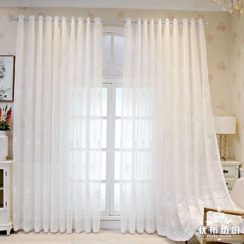 Nordic Embroidery Flowers Kitchen Curtains  Curtains for Bedroom  Blackout Curtains for Living Room Luxury  Window Curtain