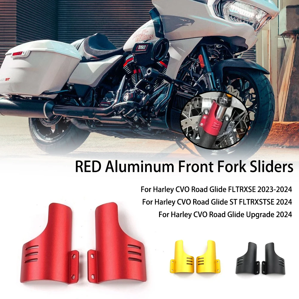 

Front Fork Guards Dust Protection Lower Fork Leg Deflector Shield For Harley Touring CVO Road Glide ST Upgrade 2023-2025 2026