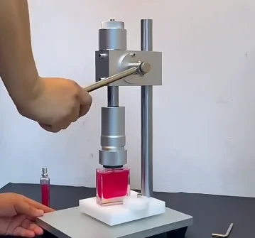 Commercial Perfume Bottle Sealing Machine Manual Metal Cap Press Capping Machine Crimper Sealer 15 AA Sealing Cap