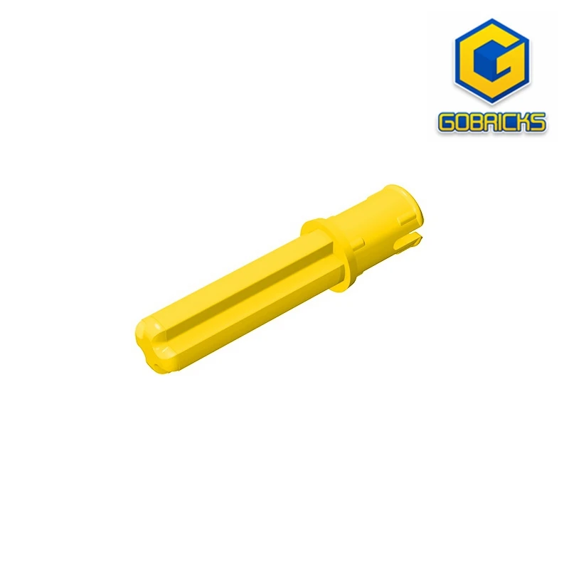 MOC PARTS GDS-930 Technical, Axle 2 with Pin 3L with Friction Ridges Lengthwise compatible with lego 18651 toys Assembles Blocks