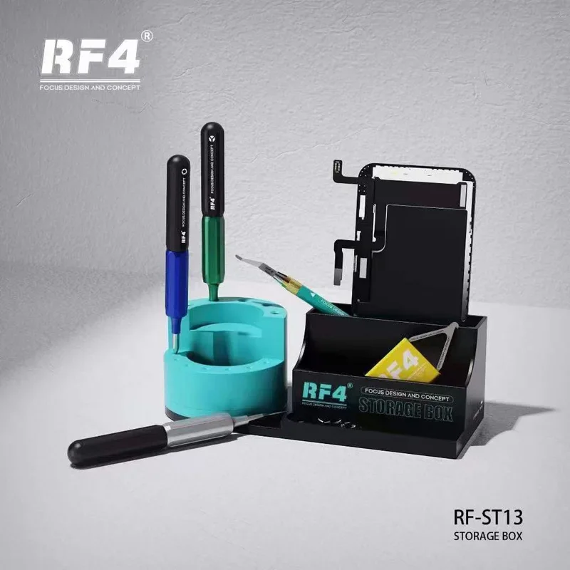 RF4 RF-ST13 Multi-function Screwdriver Storage Holder Desktop Parts Storage Box for Mobile Phone Repair Tool Organizer