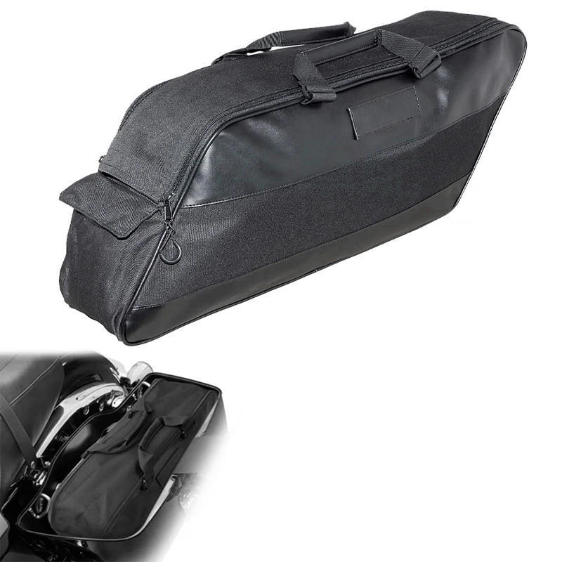 

Мотоциклетная черная седельная сумка, багажник, подкладка, седельная сумка для Harley Touring Road King Electra Street Glide Ultra Tour 1993-2023 гг.