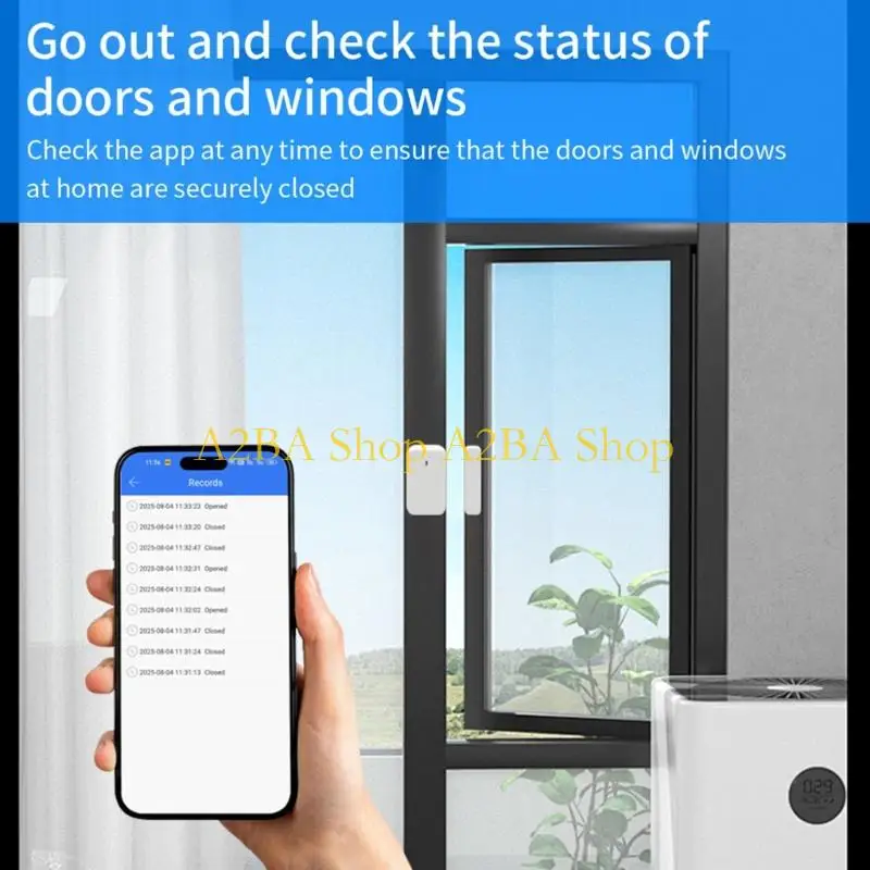 

A2BA Easy Installation Wireless Door Window Contact Sensors Suitable For Home Security Systems Real Time Open Close Detection