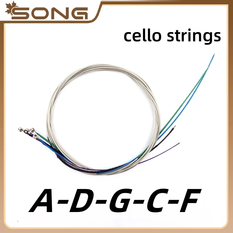 Cello 5 Strings A-D-G-C-F german silver Alloy for Size 4/4 3/4 Cello String Accessories