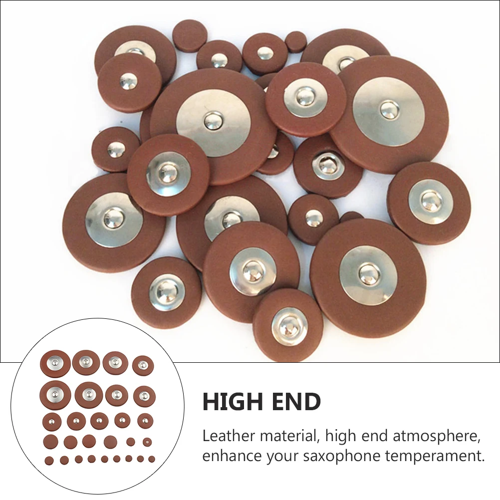 

28 Pcs Pad Cushion Replacements For Sax Set High quality Cushions Sealed Airtight Fits Most Saxophones St Model