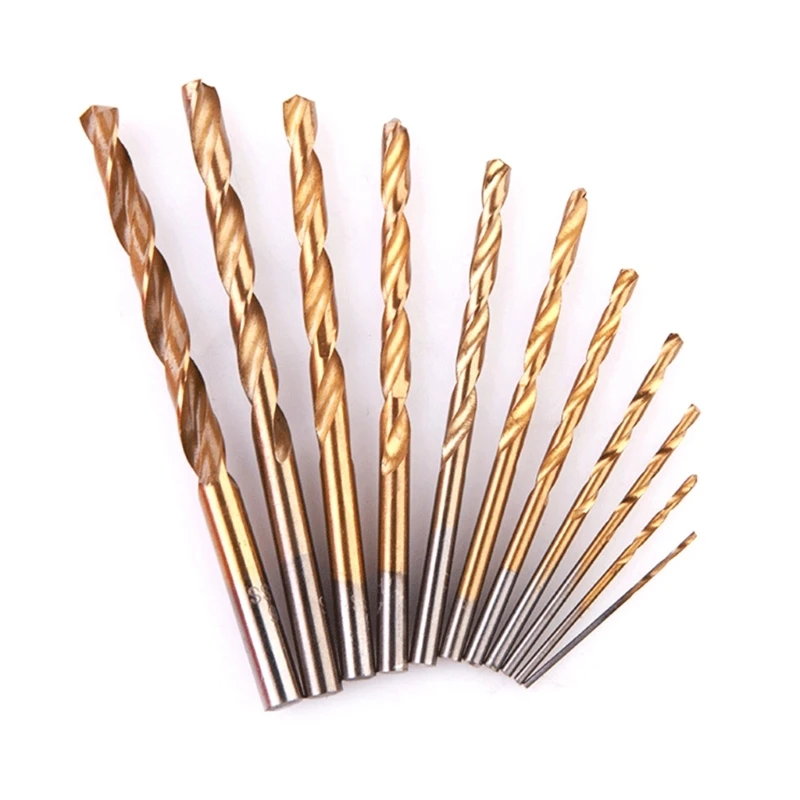 25Pcs High Speed Steel Drill Bits Titanium Twist Drill Bit Set for Copper Metal with Storage Box HSS Drill Bits(1-13mm)