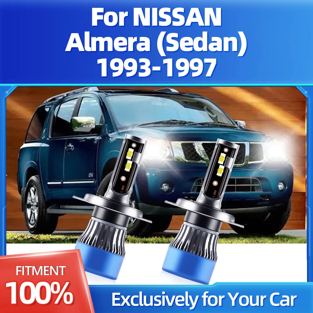 

2Pcs Car LED HeadLights Bulbs 80W 6000K Auto HeadLamp 20000LM Plug-N-Play For NISSAN Almera (Sedan) 1993 1994 1995 1996 1997