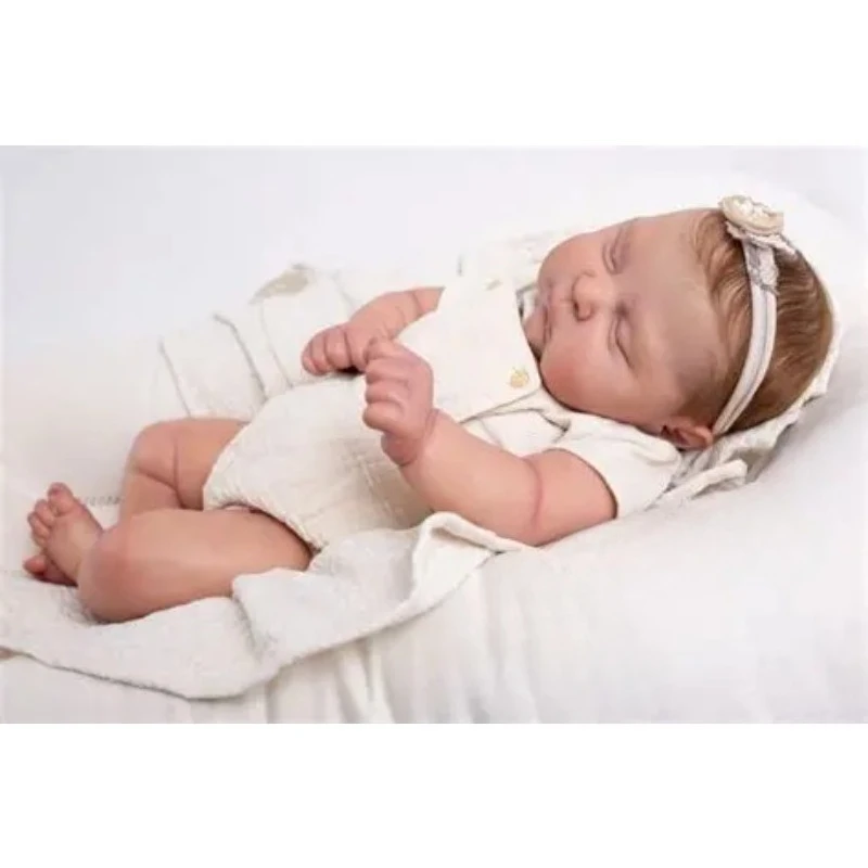 21inch Already Finished Painted Reborn Doll Parts Peaches  Cute Baby 3D Painting with Visible Veins Cloth Body Included
