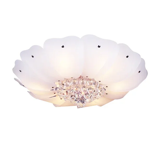 Romantic bedroom ceiling lamp led atmospheric round living room lamp creative room petal lamp