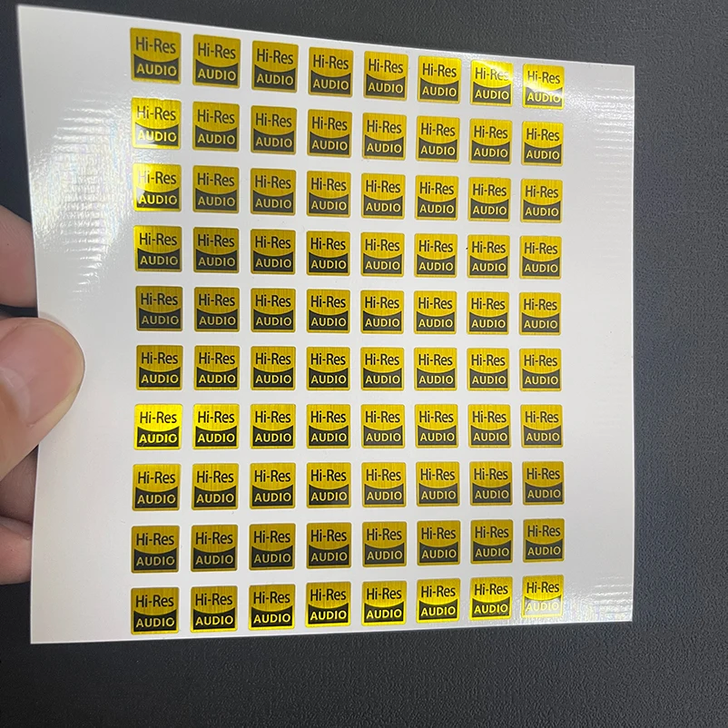 80pcs 8X8mm Hi-res AUDIO stickers Certified gold for high quality sound for mobile phones and MP3 All high fidelity devices