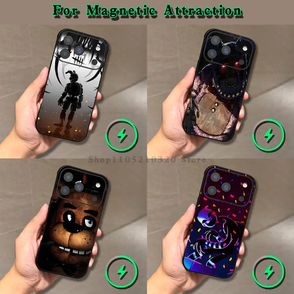 Five-Nights-At-Freddys Fnaf For iPhone 17,16,15,14,13,12,11,Plus,Pro,Max Mini For Magsafe Magnetic Wireless Charging Phone Case