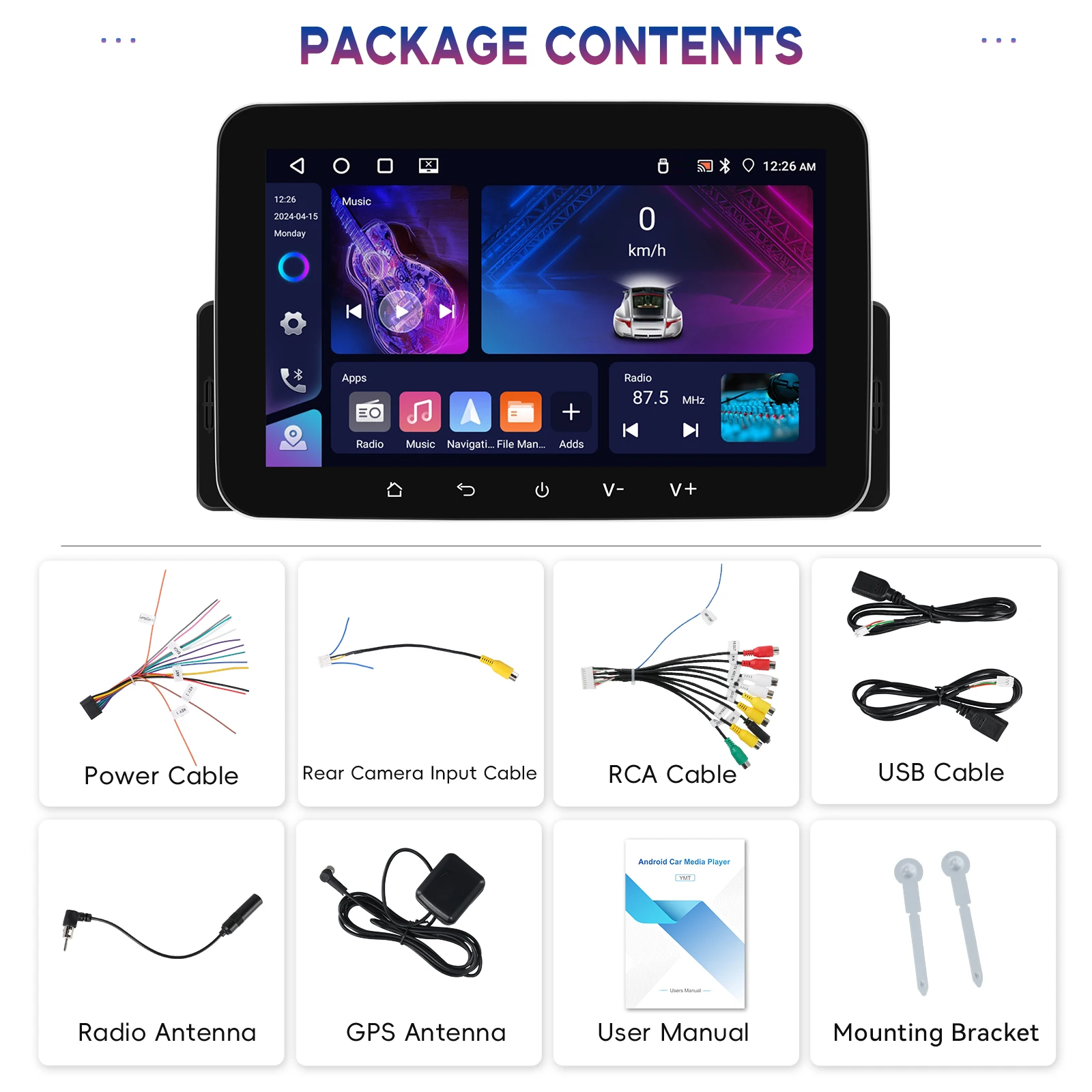 Podofo AI صوت لاسلكي Carplay أندرويد راديو السيارة لتحديد المواقع والملاحة 4 + 64G سيارة مشغل وسائط متعددة واي فاي DSP BT EQ RDS 1din Autoradio