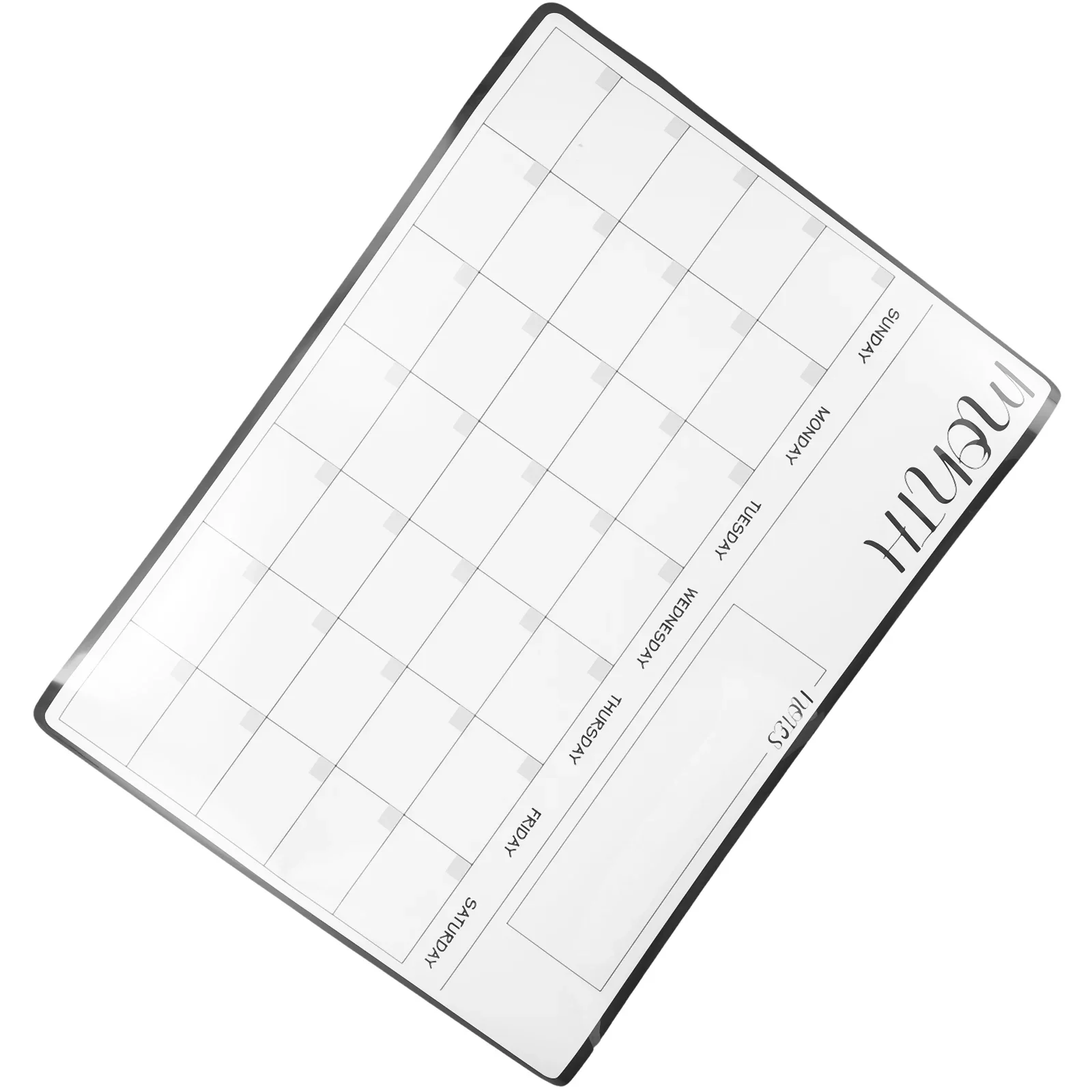 Whiteboard Message Board Calendar 29.7x42cm Magnetic PET Weekly Monthly Schedule White Whiteboard High Quality