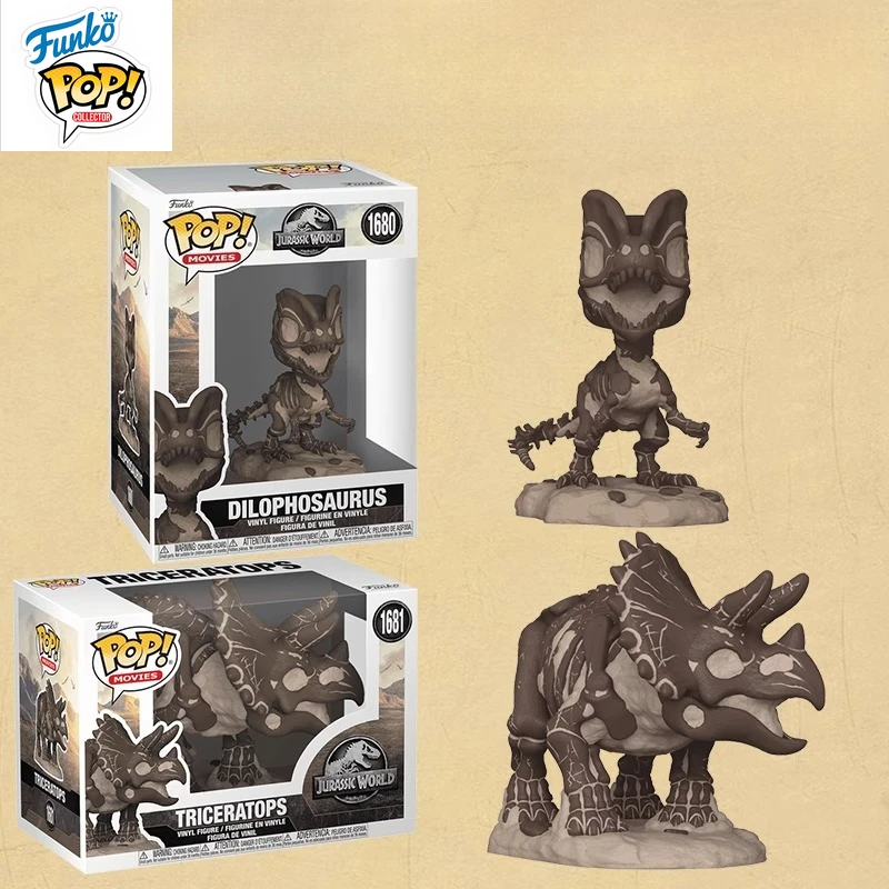 

In Stock FUNKO POP Original JurassicWorld Park Fossil Double Crown Dragon Triceratops Can Be Used for Collection of HolidayGifts