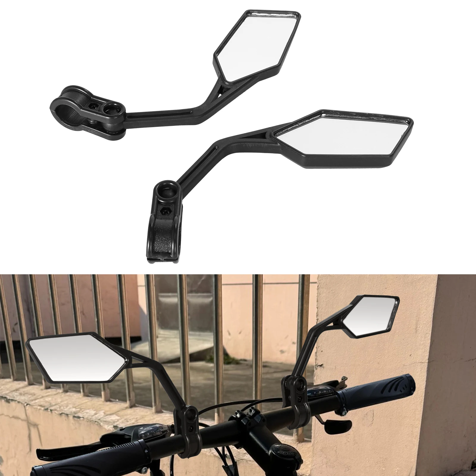Motocross Rearview Mirror 22mm Pair Enduro Adjustable Mirrors Clamp On Fits Dual Sport Motorcycle ATV Dirt Bike