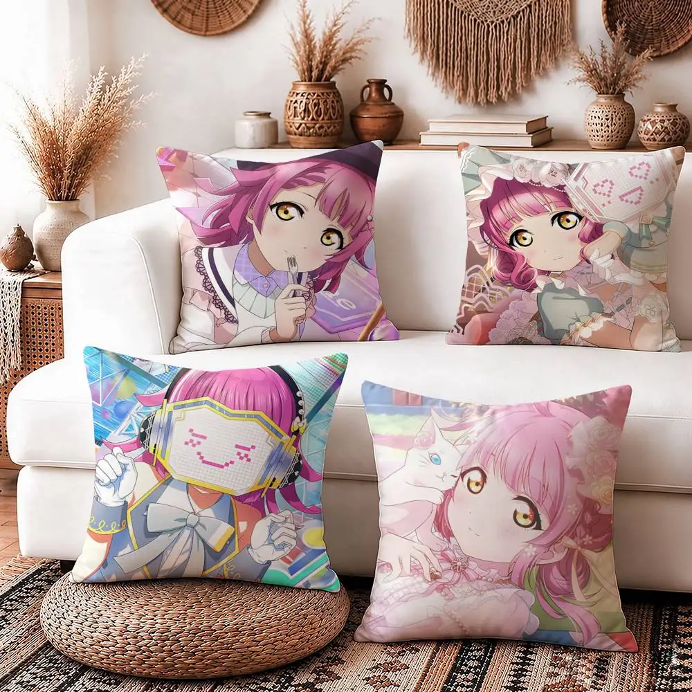 Rina-chan Board R-Rina Tennoji Square Sofa Pillow Cover Solid Color Living Room Home Decor Cushion Case