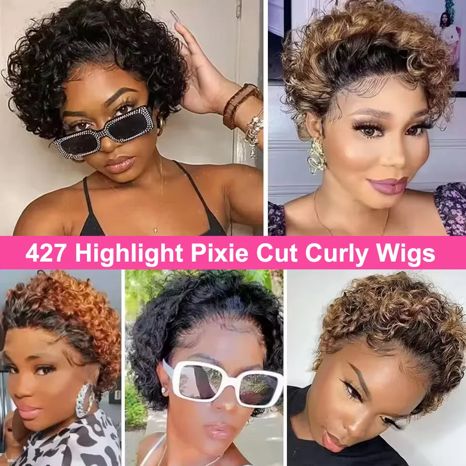 عابث قطع شعر مستعار 13x1 الدانتيل أمامي قصير مجعد بوب الباروكات البرازيلي موجة عميقة شفافة الدانتيل الجبهة خصلات الشعر المستعار الإنسان القصير #3