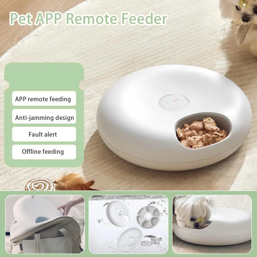 Reusable Ice Packs for Pet Feeder Rechargeable Cordless Automatic Pet Feeder Lcd Bpa free 6 Meals for Cats