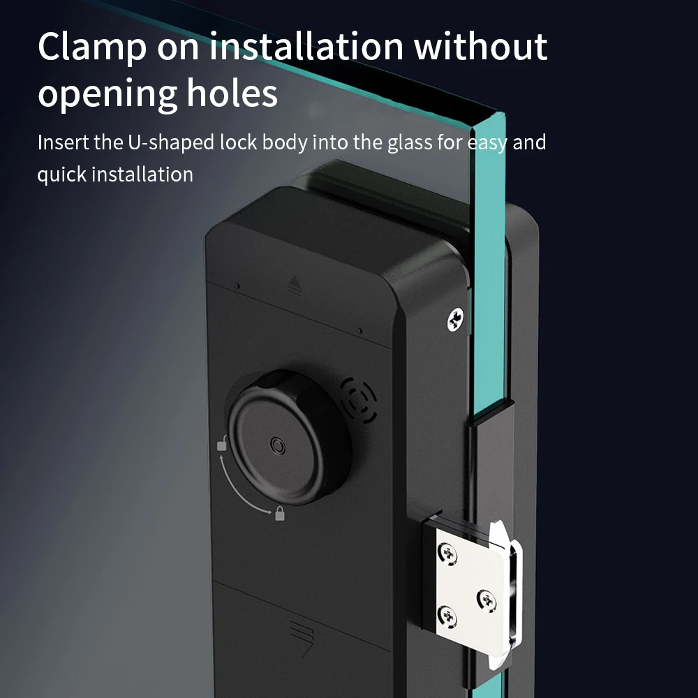 TTLOCK Smart Glass lock Riconoscimento delle impronte digitali 13,56 mhz Sblocco password ufficio semplice installazione serratura sicura